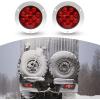 image:imageMAXXHAUL 2 Pcs 4 Round Red LED Trailer Tail Lights with Stainless Steel Bezel Ring IP67 Stop Brake Turn Tail Lights for Truck Trailer RV JeepStainless Steel