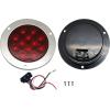 image:imageMAXXHAUL 2 Pcs 4 Round Red LED Trailer Tail Lights with Stainless Steel Bezel Ring IP67 Stop Brake Turn Tail Lights for Truck Trailer RV JeepStainless Steel