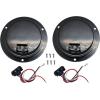 image:imageMAXXHAUL 2 Pcs 4 Round Red LED Trailer Tail Lights with Stainless Steel Bezel Ring IP67 Stop Brake Turn Tail Lights for Truck Trailer RV JeepStainless Steel