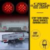 image:imageMAXXHAUL 2 Pcs 4 Round Red LED Trailer Tail Lights with Stainless Steel Bezel Ring IP67 Stop Brake Turn Tail Lights for Truck Trailer RV JeepStainless Steel