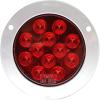 image:imageMAXXHAUL 2 Pcs 4 Round Red LED Trailer Tail Lights with Stainless Steel Bezel Ring IP67 Stop Brake Turn Tail Lights for Truck Trailer RV JeepStainless Steel