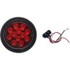 image:imageMAXXHAUL 2 Pcs 4 Round Red LED Trailer Tail Lights with Surface Mount Grommet Plugs IP67 Stop Brake Turn Tail Lights for Truck Trailer RV Jeep