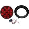 image:imageMAXXHAUL 2 Pcs 4 Round Red LED Trailer Tail Lights with Surface Mount Grommet Plugs IP67 Stop Brake Turn Tail Lights for Truck Trailer RV Jeep