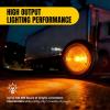 image:imageMAXXHAUL 2Inch Round LED Clearance Marker Lights  Red 2Pack P2 Rated IP67 Waterproof Flush Mount with Grommet and 2Prong Plug for 12V Trucks Trailers and RVs 80653Amber