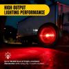 image:imageMAXXHAUL 2Inch Round LED Clearance Marker Lights  Red 2Pack P2 Rated IP67 Waterproof Flush Mount with Grommet and 2Prong Plug for 12V Trucks Trailers and RVs 80653Red