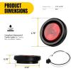 image:imageMAXXHAUL 2Inch Round LED Clearance Marker Lights  Red 2Pack P2 Rated IP67 Waterproof Flush Mount with Grommet and 2Prong Plug for 12V Trucks Trailers and RVs 80653Red