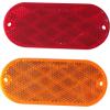 image:imageMAXXHAUL 50016 20Pack Oval Reflectors 10 Red  10 Amber Self Adhesive Or Drill Mount  DOT 20 Pack