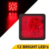 image:imageMAXXHAUL 50021 Trailer Hitch Cover with 12 LEDs Brake and Tail Light Functions 1 Pack