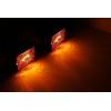 image:imageMAXXHAUL 51018 Oval Reflectors 4 Red and 4 Amber Self Adhesive or Drill MountDOT 8 pack for Trucks RVs Campers Bike Racks Cargo Carriers 438 inch x 2 inch x 14 inch6 Square Amber