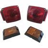 image:imageMAXXHAUL 70094 12V Incandescent Trailer Light Kit  Stop Tail Brake Turn Lights  License Plate Light Included  StudMount Design  DOT Compliant  Fits Utility Cargo Camper RV Truck Trailers