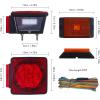 image:imageMAXXHAUL 70205 Trailer Light Kit  12V All LED Left and Right Waterproof Submersible for Trailers Boat Trailer Truck Marine Camper RV Snowmobile RedLED Submersible Trailer Light Kit