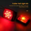 image:imageMAXXHAUL 70205 Trailer Light Kit  12V All LED Left and Right Waterproof Submersible for Trailers Boat Trailer Truck Marine Camper RV Snowmobile RedLED Submersible Trailer Light Kit