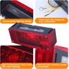 image:imageMAXXHAUL 70468 Trailer Light Kit  12V All LED Rectangular Left and Right Waterproof Submersible for Trailers Boat Trailer Truck Marine Camper RV SnowmobileRectangular LED Trailer Light Kit