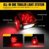 image:imageMAXXHAUL 70468 Trailer Light Kit  12V All LED Rectangular Left and Right Waterproof Submersible for Trailers Boat Trailer Truck Marine Camper RV SnowmobileLED Trailer Turn Lights