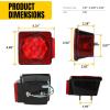 image:imageMAXXHAUL 70468 Trailer Light Kit  12V All LED Rectangular Left and Right Waterproof Submersible for Trailers Boat Trailer Truck Marine Camper RV SnowmobileLED Trailer Turn Lights