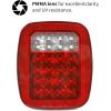 image:imageMAXXHAUL 80685 Universal Square 12V Combination 28 LED Signal Tail Light  For Truck Trailer Boat Jeep SUV RV Vans Flatbed 2 Pack2 Pack