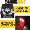 image:imageMAXXHAUL 80685 Universal Square 12V Combination 28 LED Signal Tail Light  For Truck Trailer Boat Jeep SUV RV Vans Flatbed 2 Pack2 Pack
