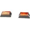 image:imageMAXXHAUL 80745 2x3 inch Rectangular Amber Side Marker LED Clearance Light with Reflector for Utility Boat Trailer RV Truck DOT Compliant Waterproof amp Submersible  2 Pieces