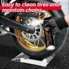 image:imageMaxxHaul Motorcycle Wheel Cleaning Stand with Rollers  500 lb Capacity Aluminum Stand for Chain Maintenance Tire amp Rim Cleaning Includes Loading Ramp amp NonSlip Feet 80401