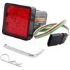 image:imageMAXXHAUL 50021 Trailer Hitch Cover with 12 LEDs Brake and Tail Light Functions 1 Pack