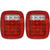 image:imageMAXXHAUL 80685 Universal Square 12V Combination 28 LED Signal Tail Light  For Truck Trailer Boat Jeep SUV RV Vans Flatbed 2 Pack2 Pack