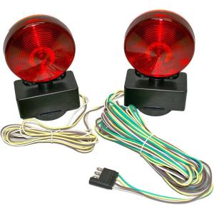 image:imageMAXXHAUL 12V Magnetic Towing Light Kit  Dual Sided Red Brake amp Amber Flasher  For RVs Utility Trailers Boat Trailers Flatbeds and More 80778Pack of 1