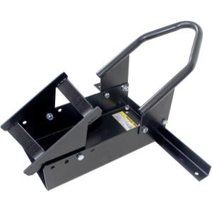 image:imageMaxxHaul Adjustable Motorcycle Wheel Chock Stand with AutoLock Cradle Fits 1521 Tires  HeavyDuty Steel Bike Stand for Trailer Garage amp Truck Bed Includes Mounting Hardware  70075Black