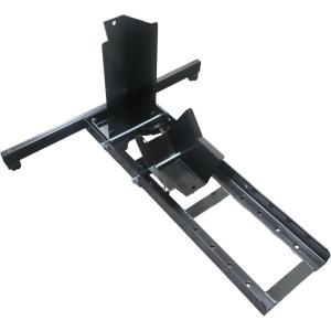 image:imageMaxxHaul Motorcycle Wheel Chock HeavyDuty Steel Front Tire Stand Fits 15 to 22 Wheels Self Locking Cradle for Trailers Garages and Shops 1800 lb Capacity Black Powder Coat 70271