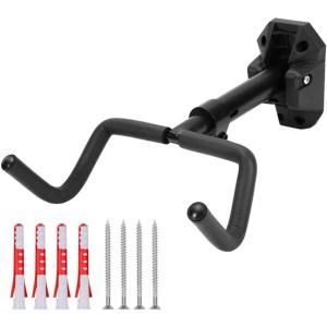 image:imageMaxxHaul 51184 Bike Wall Mount Rack  66 lb Capacity  Adjustable 145 to 187 Length  Steel amp Nylon Indoor Horizontal Bicycle Storage Hanger with Installation Kit