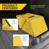 image:imageMaxxHaul 50012 Rubber Wheel Chock With Rope  8 x 5 x 4  2 pack10 X 8 X 6 yellow