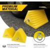 image:imageMaxxHaul 50012 Rubber Wheel Chock With Rope  8 x 5 x 4  2 pack10 X 8 X 6 yellow