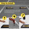 image:imageMaxxHaul 50135 2Pack Commercial Grade Rubber Curb Parking Blocks with Yellow Reflective Strips Wheel Stops for Cars Vans RVs Trailers Trucks amp MoreRubber Parking Block