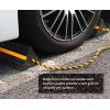 image:imageMaxxHaul 50135 2Pack Commercial Grade Rubber Curb Parking Blocks with Yellow Reflective Strips Wheel Stops for Cars Vans RVs Trailers Trucks amp MoreRubber Wheel Chock
