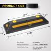 image:imageMaxxHaul 50135 2Pack Commercial Grade Rubber Curb Parking Blocks with Yellow Reflective Strips Wheel Stops for Cars Vans RVs Trailers Trucks amp MoreRubber Parking Block