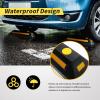 image:imageMaxxHaul 50135 2Pack Commercial Grade Rubber Curb Parking Blocks with Yellow Reflective Strips Wheel Stops for Cars Vans RVs Trailers Trucks amp MoreRubber Parking Block