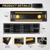 image:imageMaxxHaul 50135 2Pack Commercial Grade Rubber Curb Parking Blocks with Yellow Reflective Strips Wheel Stops for Cars Vans RVs Trailers Trucks amp MoreRubber Parking Block