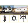 image:imageMaxxHaul 50627 Tandem Wheel Chock Stabilizers for Camper Truck Travel Trailer Fifth Wheel Trailer Scissor Locking Style Expand from 35 to 12  2Pack