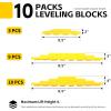 image:imageMaxxHaul 50955 High Visibility RV Leveling Blocks With Interlocking Nested Design amp Comes With Zippered Storage Bag Measures 85 x 85 x 1  10 Pack85 x 85 x 1