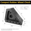 image:imageMaxxHaul High Visibility Poly Foam Wheel Chock 2Pack  8 x 4 x 4 Lightweight Tire Stop  SlipResistant Rubber Base  Builtin Handle  Safety Yellow 50503Black