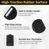 image:imageMaxxHaul High Visibility Poly Foam Wheel Chock 2Pack  8 x 4 x 4 Lightweight Tire Stop  SlipResistant Rubber Base  Builtin Handle  Safety Yellow 50503Black