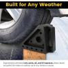 image:imageMaxxHaul High Visibility Poly Foam Wheel Chock 2Pack  8 x 4 x 4 Lightweight Tire Stop  SlipResistant Rubber Base  Builtin Handle  Safety Yellow 50503Black
