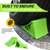 image:imageMaxxHaul High Visibility Polypropylene Wheel Chocks 2Pack 84 x 475 x 425 NonSlip Base Lightweight Durable Tire Chocks for Cars Trailers and Small RVs Neon Green 5023084 x 475 x 425  Pair