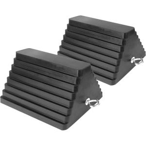 image:imageMaxxHaul 50012 Rubber Wheel Chock With Rope  8 x 5 x 4  2 packMaxxHaul 80681 10 x 8 x 6