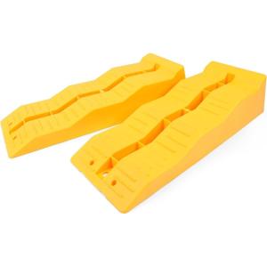 image:imageMaxxHaul 50939 3Steps RV Leveling Ramps Yellow Camper amp Trailer  Set of 2 Wheel Chocks