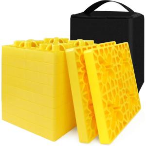 image:imageMaxxHaul 50955 High Visibility RV Leveling Blocks With Interlocking Nested Design amp Comes With Zippered Storage Bag Measures 85 x 85 x 1  10 Pack85 x 85 x 1