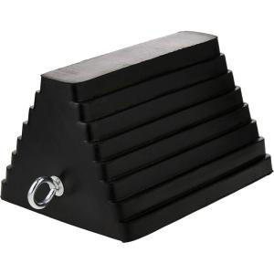 image:imageMaxxHaul 70073 Solid Rubber Heavy Duty Wheel Chock with Eyebolt 1 Count Pack of 1
