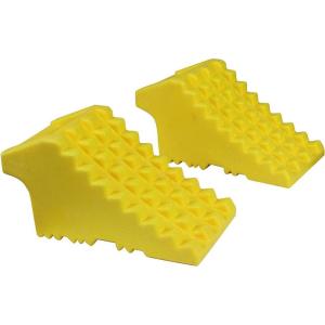 image:imageMaxxHaul High Visibility Poly Foam Wheel Chock 2Pack  8 x 4 x 4 Lightweight Tire Stop  SlipResistant Rubber Base  Builtin Handle  Safety Yellow 50503YELLOW