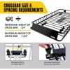 image:imageMAXXHAUL 50506 64 x 39 x 6 HeavyDuty Universal Steel Roof Rack  Black64 x 39 x 6 Roof Rack