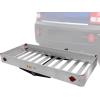 image:imageMaxxHaul 50149 500lb Capacity 50 inch x 22 inch Hitch Mount Premium Folding Aluminum Cargo Carrier Rack Basket with High Side Rails and Reflector Lens for Added Safety50149 Folding ALuminum Cargo Carrier
