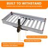 image:imageMaxxHaul 50149 500lb Capacity 50 inch x 22 inch Hitch Mount Premium Folding Aluminum Cargo Carrier Rack Basket with High Side Rails and Reflector Lens for Added Safety50149 Folding ALuminum Cargo Carrier